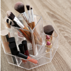 makeup vanity organization
